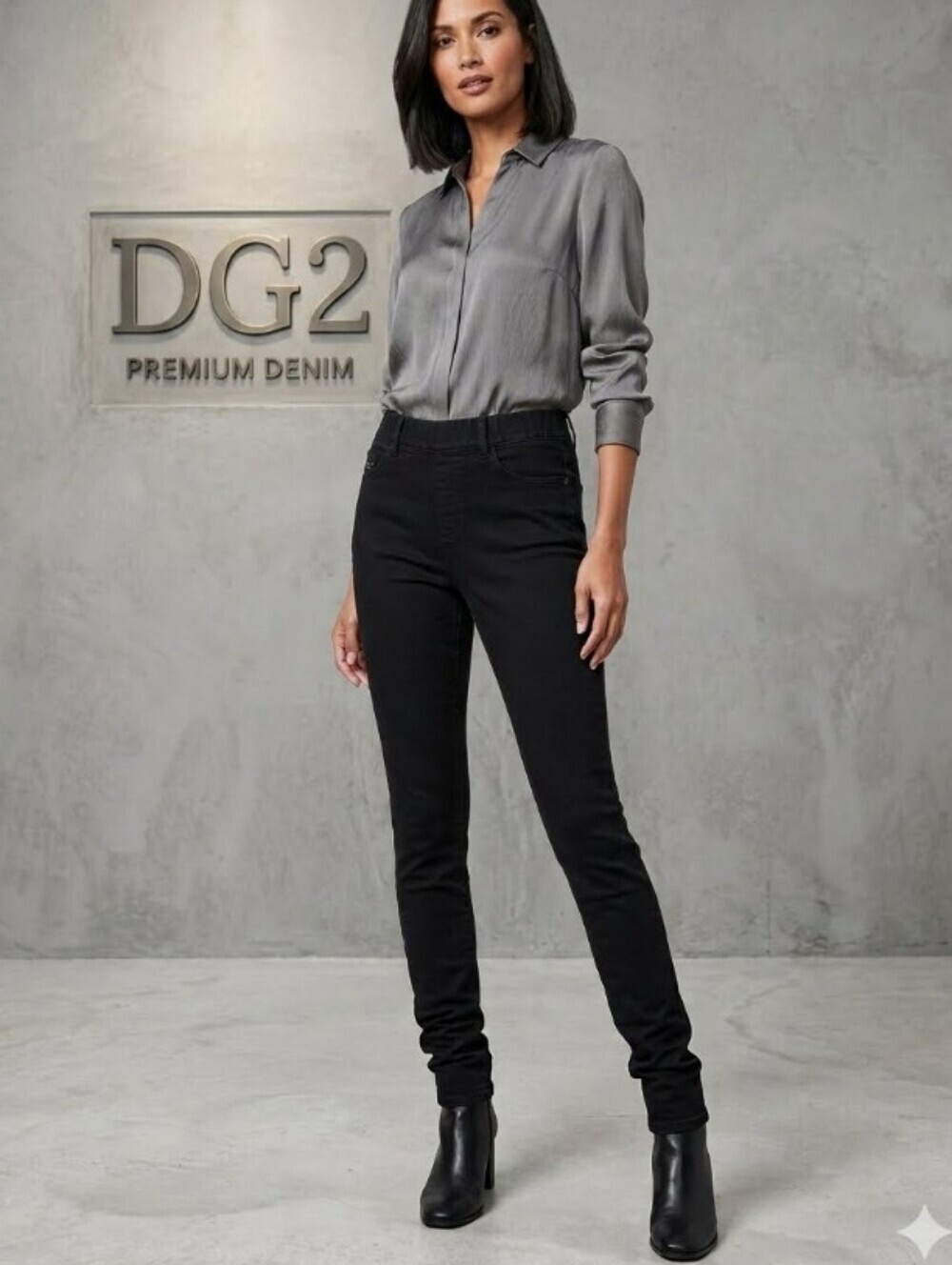 DG2 by Diane Gilman Black Skinny Pants